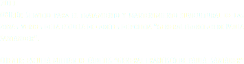 2011 OBJETO: Servicio para el tratamiento y mantenimiento silvicultural de las zonas verdes de la escuela de cadetes de policía “general francisco de Paula Santander”. CLIENTE: ESCUELA MILITAR DE CADETES “GENERAL FRANCISCO DE PAULA SANTADER”